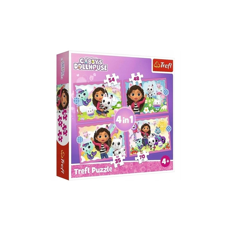 TREFL 34620 Puzzle 4w1 Przygody Gabi