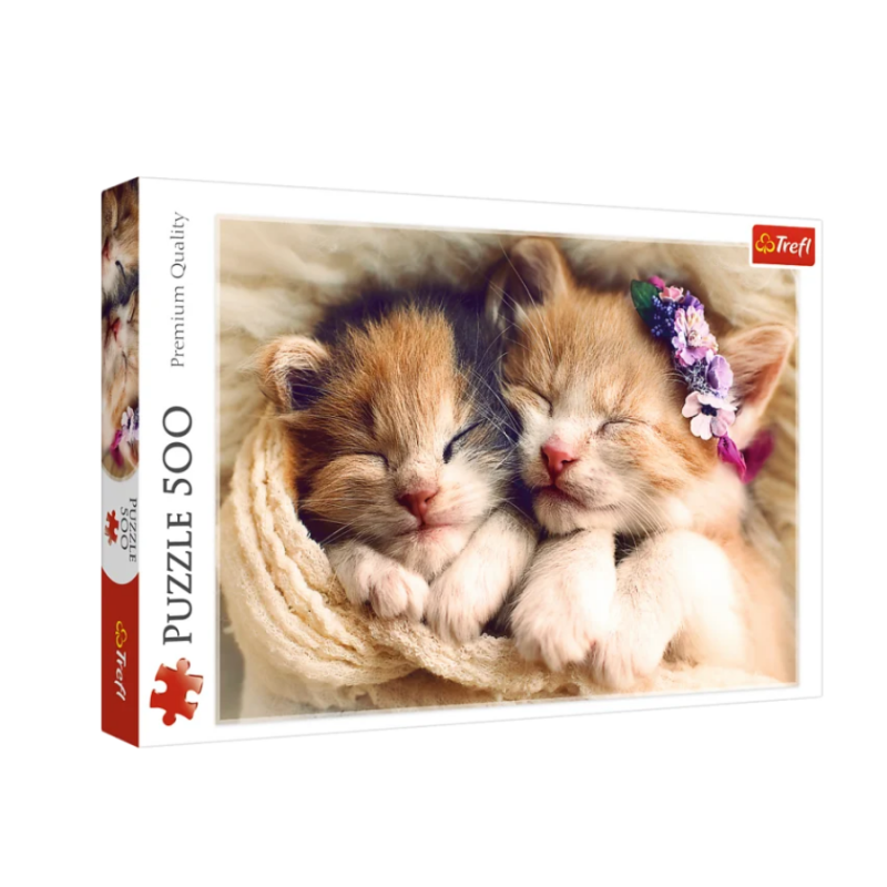 TREFL 37271 Puzzle 500 Śpiące kotki