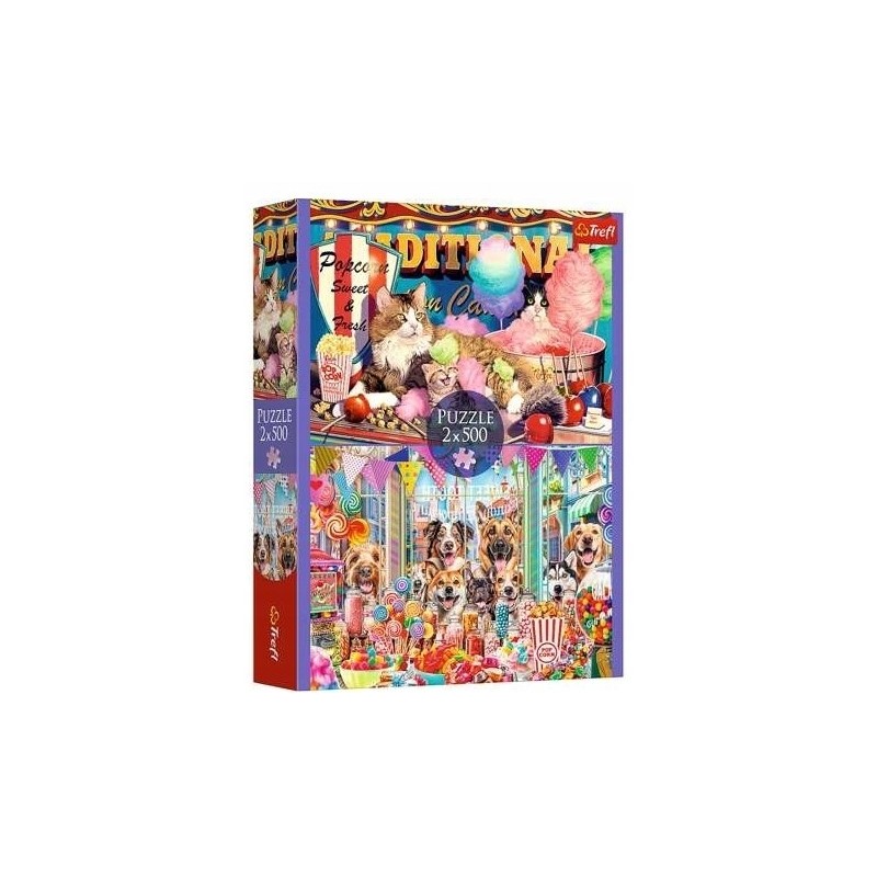 TREFL 37495 Puzzle 2x500 Puszyści przyjaciele