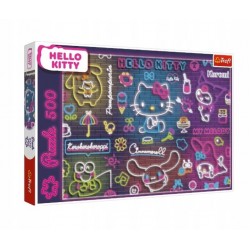 TREFL 37523 Puzzle 500 Neon Hello Kitty