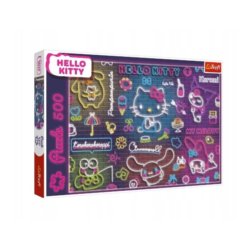 TREFL 37523 Puzzle 500 Neon Hello Kitty
