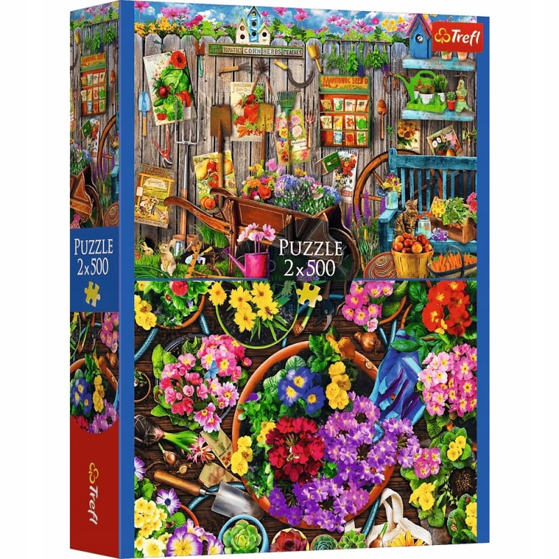 TREFL 37529 Puzzle 2x500 Prace w ogrodzie