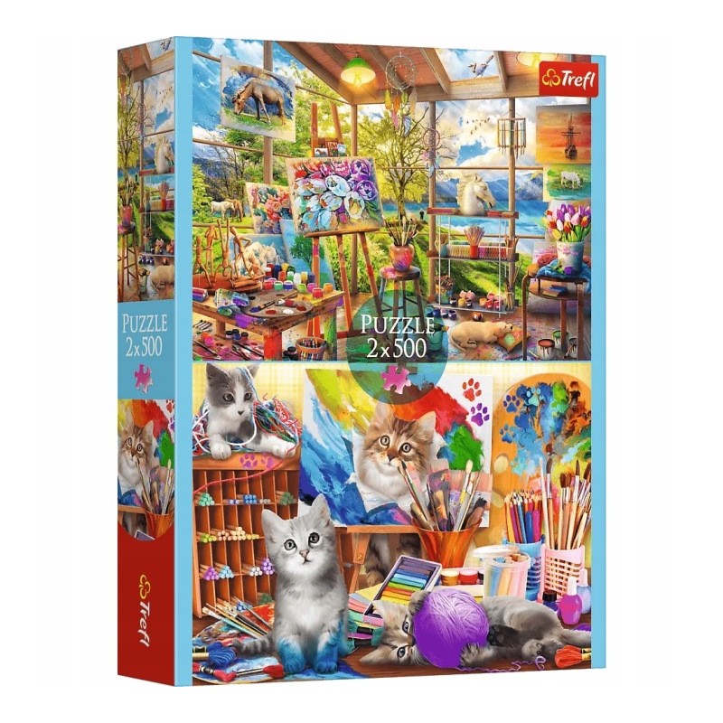 TREFL 37530 Puzzle 2x500 Sztuka malowania