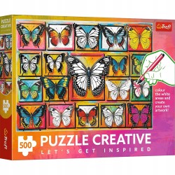 TREFL 37561 Puzzle 500 Kolekcja motyli