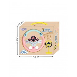 WOOPIE 100390 Interaktywna kierownica samochodowa różowa