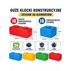 WOOPIE 46071 Klocki konstrukcyjne zestaw 43 el.