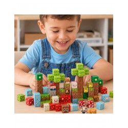 WOOPIE 58922 Magnetyczne Pixele Konstrukcyjne Las 75 el.