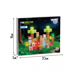 WOOPIE 58922 Magnetyczne Pixele Konstrukcyjne Las 75 el.
