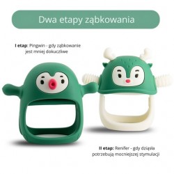 SMILY MIA M12030-12 Gryzak silikonowy Pingwin Pine Green