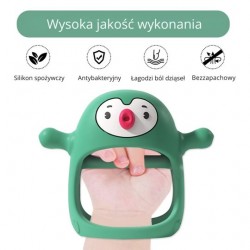 SMILY MIA M12030-12 Gryzak silikonowy Pingwin Pine Green