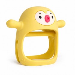 SMILY MIA M12030-15 Gryzak silikonowy Pingwin Buddy Yellow