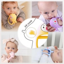 SMILY MIA M12030-15 Gryzak silikonowy Pingwin Buddy Yellow