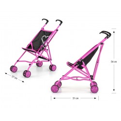 MILLY MALLY 5695 Wózek dla lalek Julia Prestige Black