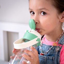 AKUKU A0724 Bidon ze słomką szkolny zielony 480ml