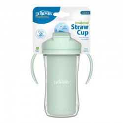 Dr.Browns TC01204 Kubek termiczny ze słomką 300ml zielony 12m+