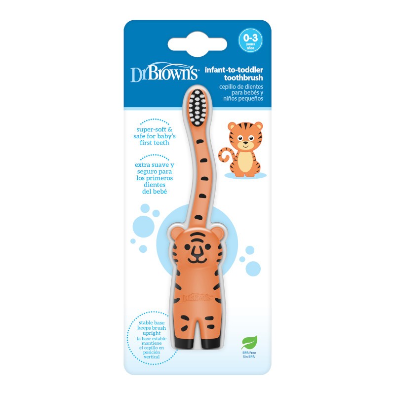 Dr.Browns HG033 Szczoteczka do zębów dla niemowląt i małych dzieci Tygrys