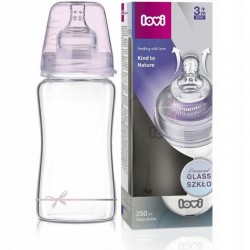 LOVI 74/204 Butelka szklana Diamond Glass 250 ml Baby Shower girl PROMOCJA 5+1 gratis!