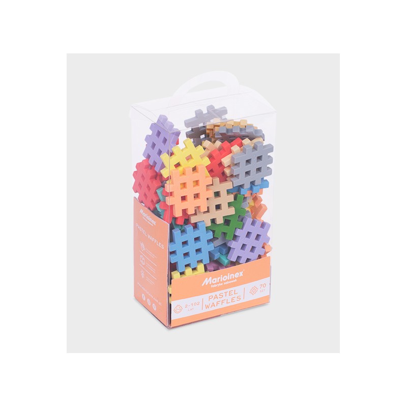 MARIOINEX 903667 Klocki waffle mini pastel 70 szt.