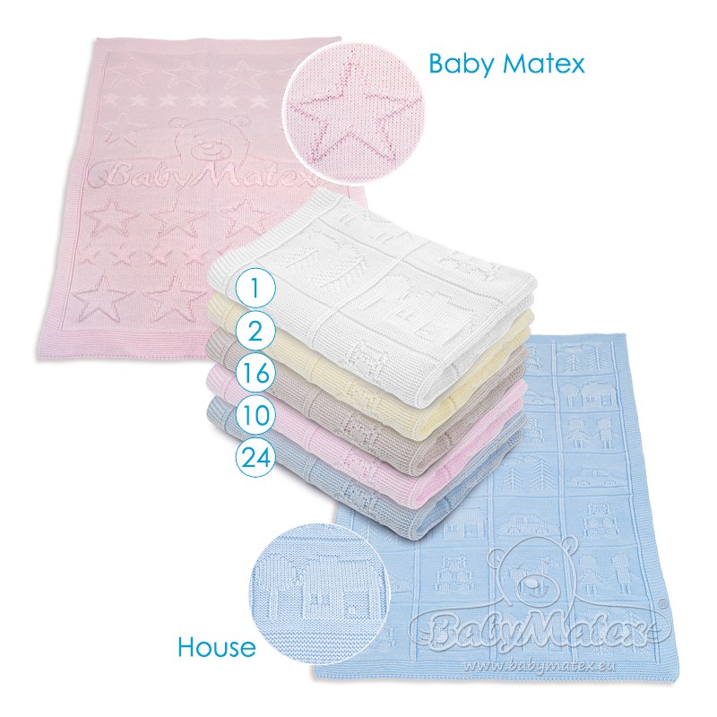 MATEX Pled dziecięcy z akrylu 75x100 TB0135_01 biały