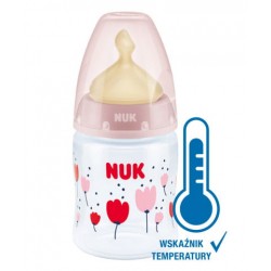 NUK 743876 Butelka FC+ PP 150 ml z wskaźnikiem temperatury smoczek lateksowy 0-6 m-cy M +smoczek boy 6-18 gratis