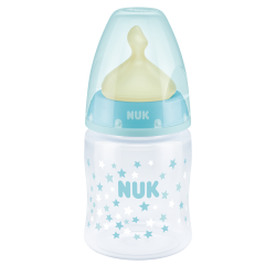 NUK 743876 Butelka FC+ PP 150 ml z wskaźnikiem temperatury smoczek lateksowy 0-6 m-cy M +smoczek boy 6-18 gratis