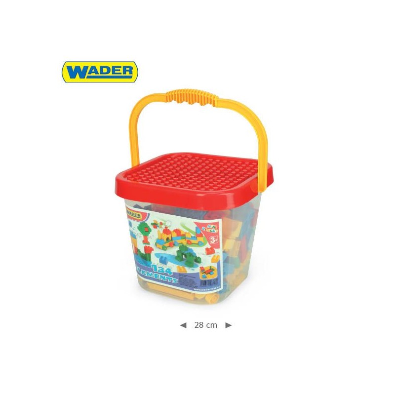 WADER 41340 Mini Blocks - Klocki Mini Blocks w wiaderku (134 elementy)