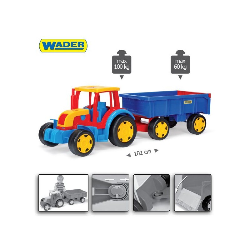 WADER 66100 Gigant - Traktor z Przyczepą