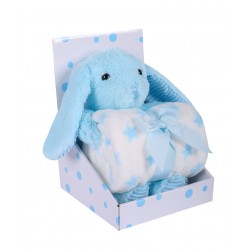 EASY CARE 562 Kocyk + pluszak BLUE RABBIT