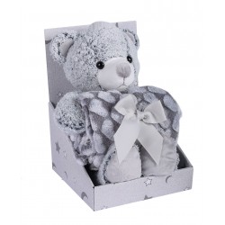 EASY CARE 562 Kocyk + pluszak GREY BEAR