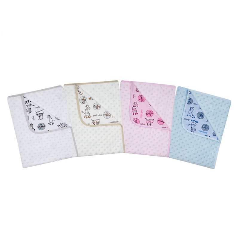 MARINI 625 Kocyk podwójny MINKY + bawełna druk 80x90