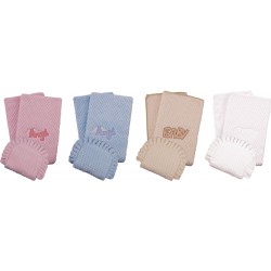 MARINI 693 Kocyk SOFT haft z poduszką 80x90