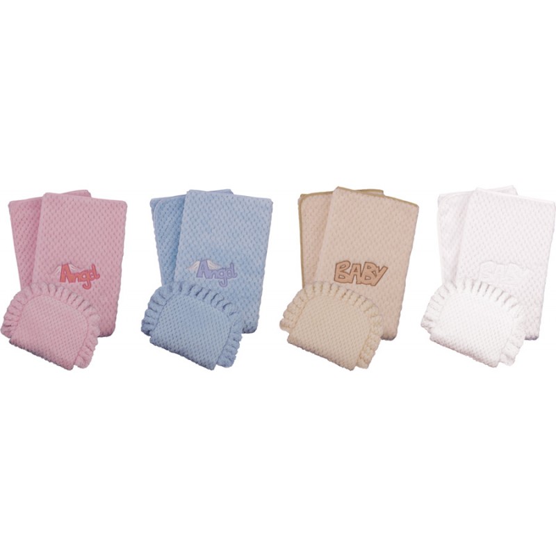 MARINI 693 Kocyk SOFT haft z poduszką 80x90