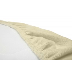 PRZEŚCIERADŁO FROTTE DO WÓZKA KREMOWY 35X75