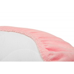 PRZEŚCIERADŁO FROTTE DO WÓZKA RÓŻOWY 35X75