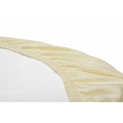 PRZEŚCIERADŁO JERSEY DO WÓZKA KREMOWY 35X75