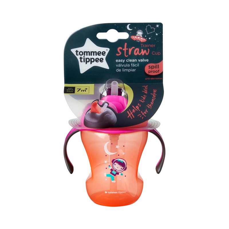 470140 KUBEK NIEK.SŁOMKA GIRL 230 ML. 6 + Tommee Tippee