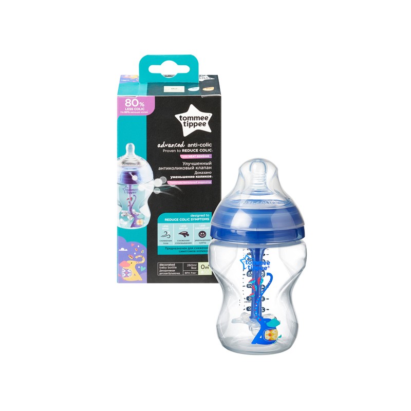 225757 BUTELKA 260 ML. A/KOL BOY ADVANCED Tommee Tippee