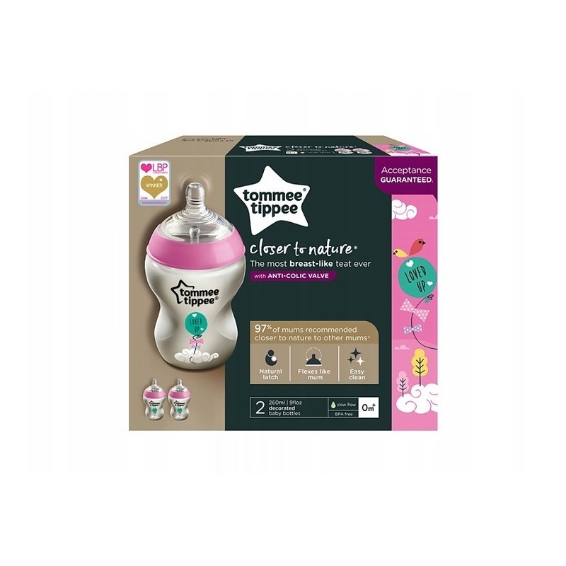 226303 BUT.DEK.2 X 340 ML GIRL Tommee Tippee