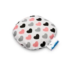 TERMOFOR Z WIŚNI SERCA SZARO-RÓŻOWE