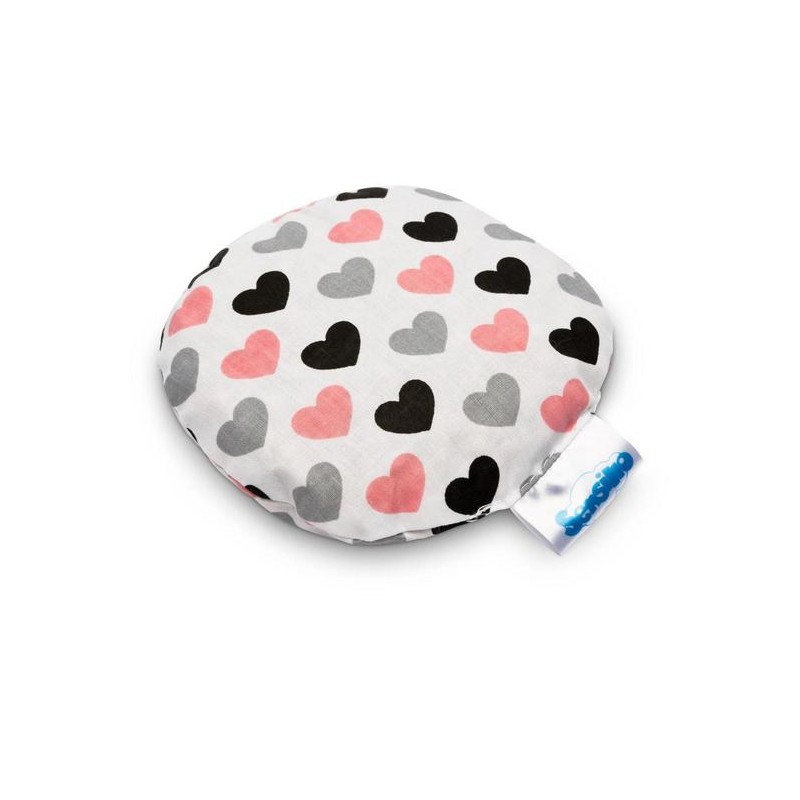 TERMOFOR Z WIŚNI SERCA SZARO-RÓŻOWE