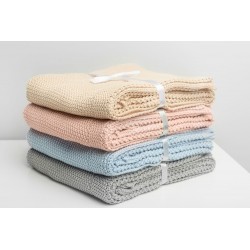 KOC DZIERGANY BAWEŁNA BEŻ 100 X 80