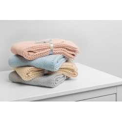 KOC DZIERGANY BAWEŁNA NIEBIESKI 100 X 80