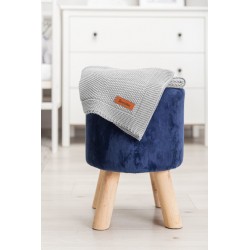 KOC DZIERGANY BAWEŁNA SZARY 100 X 80