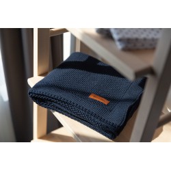 KOC DZIERGANY BAWEŁNA GRANATOWY 100 X 80