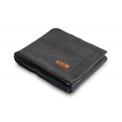 KOC DZIERGANY BAWEŁNA GRAFITOWY 100 X 80