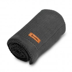 KOC DZIERGANY BAWEŁNA GRAFITOWY 100 X 80