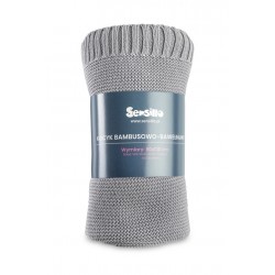 KOCYK BAMBUSOWO-BAWEŁNIANY 80X100 CM SZARY