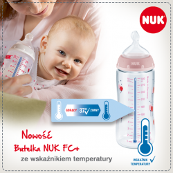 741927 BUTELKA 300ML WSKAŹNIK TEMPERATURY SMOCZEK LATEKS 0-6