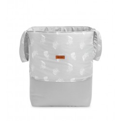 KOSZ NA ZABAWKI MEDIUM 35X47 CM PIÓRKA SZARE