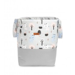 KOSZ NA ZABAWKI MEDIUM 35X47 CM JELONKI SZARE